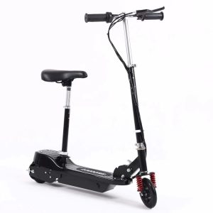 PU shock-absorbing model/with seat/range 6-9km/speed 15km/h New adult scooter electric scooter home portable foldable two-wheeled driving vehicle
