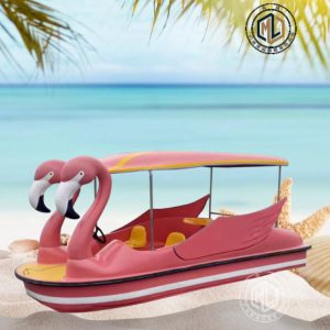 New 6-person flamingo electric boat park scenic water sightseeing leisure amusement electric boat pedal boat