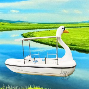 Water leisure and entertainment 5-person children's cartoon electric boat scenic park sightseeing amusement boat